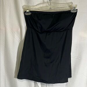 Chic Black Swim Coverup with Bandeau Design